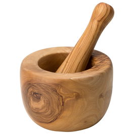 Continenta Mortero de madera de olivo diámetro 14 cm